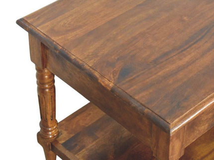 Turned Legs Drawer Table