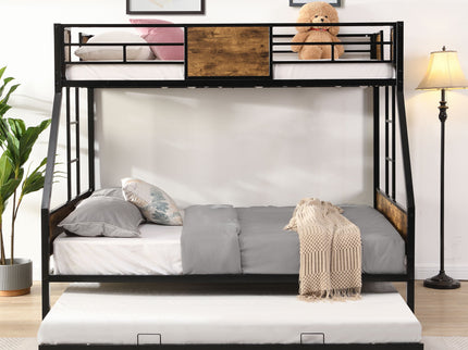 Modern Metal Bunk Bed With Dual Side Ladder And Metal Desig