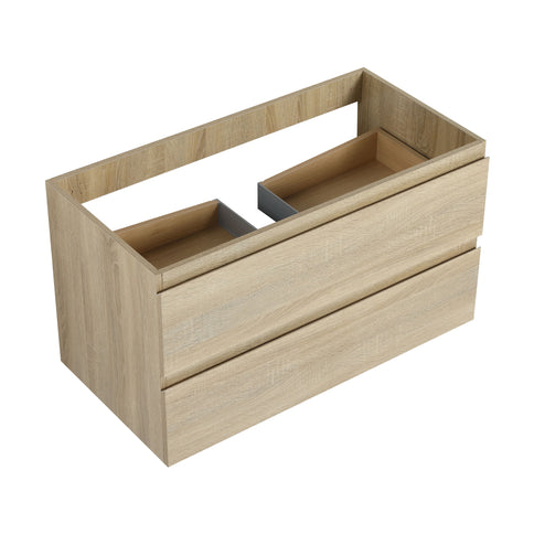 Wall Mounted Bathroom Vanity & Sink, 2 Soft Close Drawers