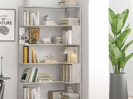 L-Shaped Corner Bookshelf