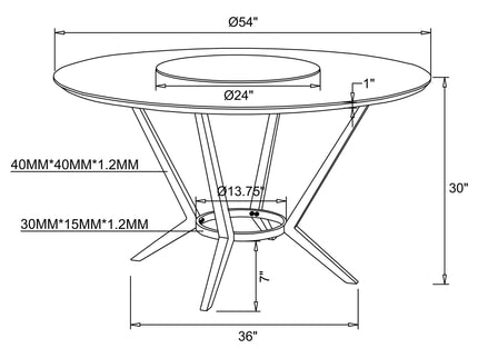 Anchor - Round Dining Table - Gloss White