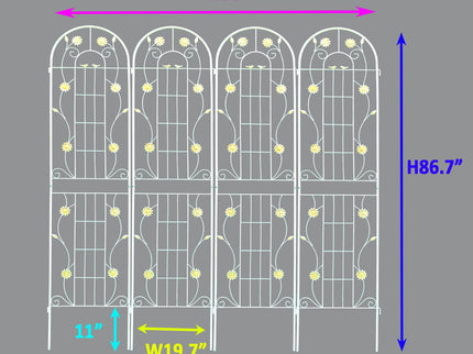 Metal Garden Trellis Rustproof Trellis For Climbing Plant Outdoor Flower Support
