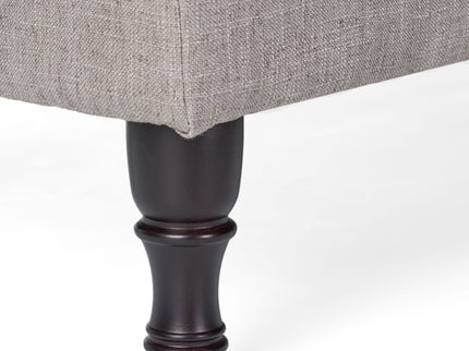 Dean - Fabric Storage Wide Tufted Rectangle Ottoman - Gray