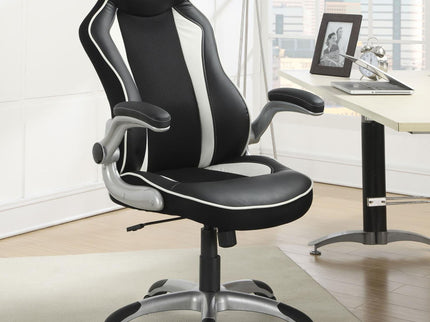 Adjustable Height Office Chair With Ergonomic Design And Swivel Mechanism - Black