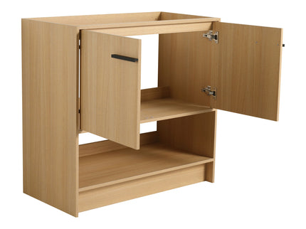 Modern Bathroom Vanity With Ceramic Sink, Freestanding Cabinet, Soft Closing Doors