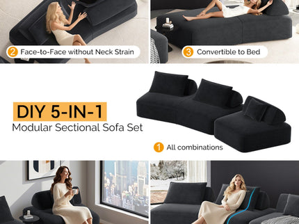Modern Luxury Oversized Modular Sectional Sofa Set