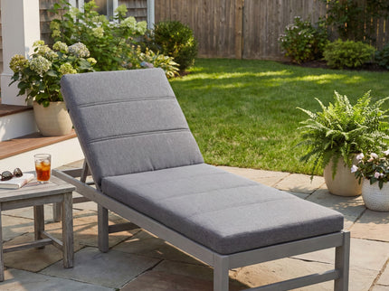 Outdoor Chaise Lounge Cushion Only, Water-Resistant Patio Lounge Chair Cushion With Removable Cover