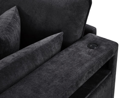 Modern Sectional Sofa U-Shaped With Movable Ottoman Storage Armrests And USB Ports
