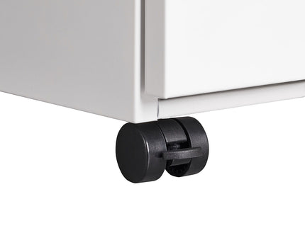Contemporary 3 Drawer Mobile Filing Cabinet With Lock, Metal Office Storage For Legal / Letter Size