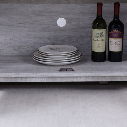 3 Door Mirrored Sideboard Cabinet With Adjustable Shelves