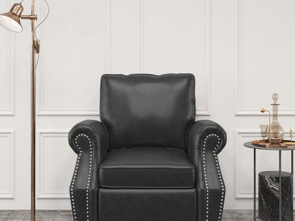 Contemporary Club Chair With Nailhead Trim And Rolled Armrests