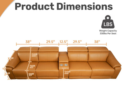 Modular Sofa With Recliners And Cup Holders Sectional Set