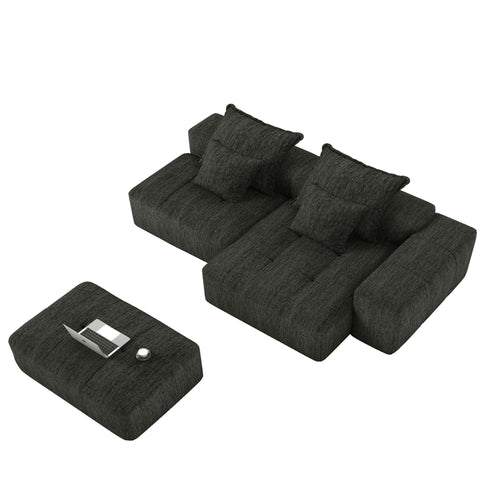 Modern Oversized Diy Combination Modular Sectional Sofa With Pillows