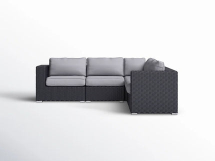 Luxurious Wicker Patio Sectional With Weather Resistant Sunbrella Cushions