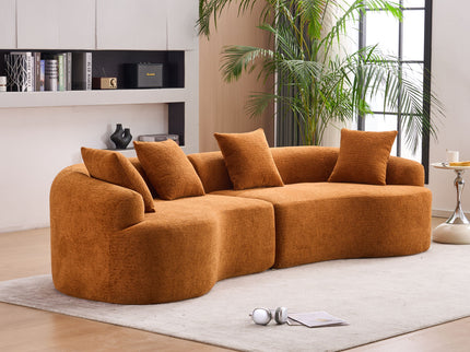 4 Seater Sofa With Fabric, 30D, 60 Hardness Full Sponge, 4 Pillow For Living Room, Home Furniture Sleeper Sectional Sofa For Apartment