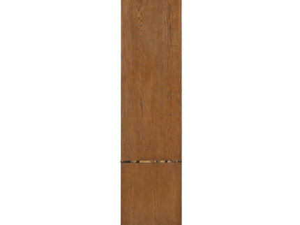 Tall Bookcase Storage Cabinet With 3 Open Shelves & Fluted Double Doors