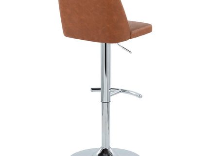 Toriano - Contemporary Adjustable Barstool With Swivel & Rounded T Footrest (Set of 2)