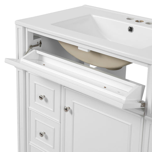 Bathroom Vanity Cabinet With Sink, Soft Close Doors With Door Organizer
