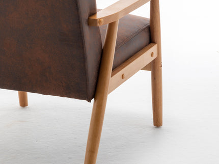 Wide Arm Chair - Brown