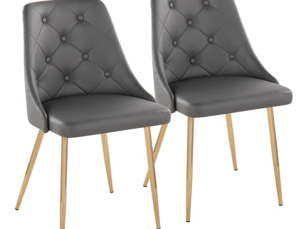 Marche - Contemporary Dining Chair With Metal Legs (Set of 2)