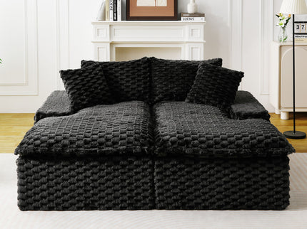 Double Chaise Lounge With Full Compressed Sponge