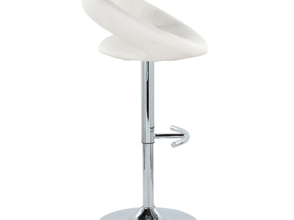 Posh - Contemporary Adjustable Barstool With Swivel With Rounded T Footrest (Set of 2)