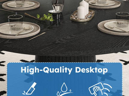 Round Dining Table With Strip Base