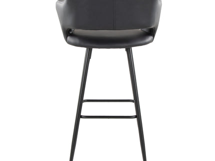 Margarite - Contemporary Fixed Height BarStool With Square Footrest (Set of 2)