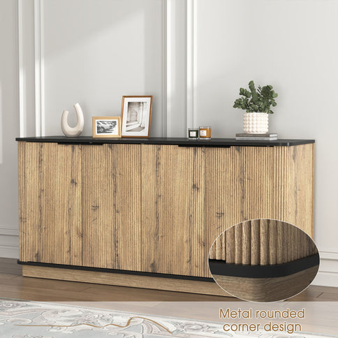 Multi Functional Sideboard, An Ideal Choice For TV And Tableware Storage In Modern Homes - Black