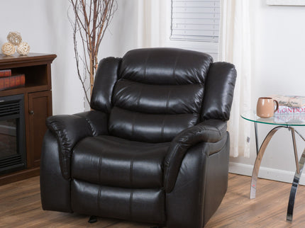 Classic Design Recliner, Upholstery Recliner, Glider Recliner - Black Berry