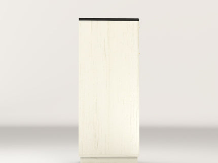 Tilt Out Trash Can Cabinet With Wave Textured Drawer & Pull Out Bin