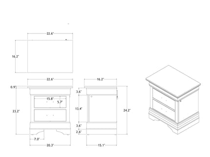 Charlston - Nightstand With LED