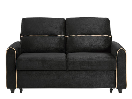 Pull Out Sofa Bed With Adjustable 3 Position Backrest, USB Charging Ports, Side Pockets