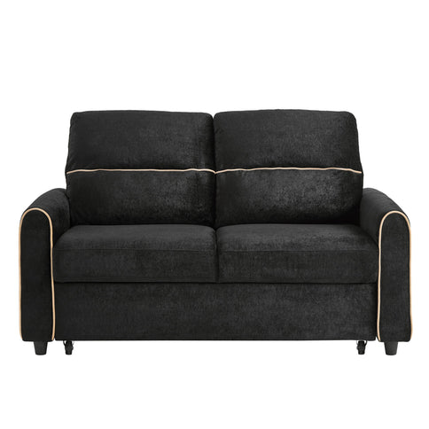 Pull Out Sofa Bed With Adjustable 3 Position Backrest, USB Charging Ports, Side Pockets