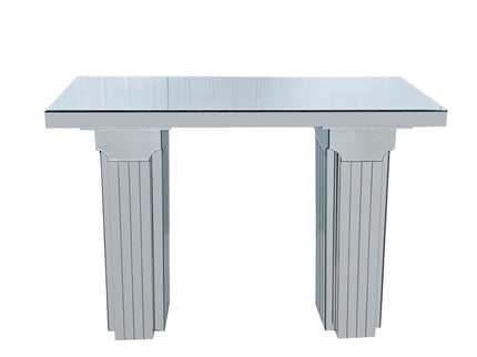 Console Table, Rectangular Entryway Desk For Living Room - Silver