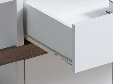 Modernize Kitchen Buffet Organizing Cabinet With 4 Shelves - White / Dark Taupe