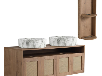 Bathroom Vanity & Art Sink And Storage Rack, Float Mounting Design