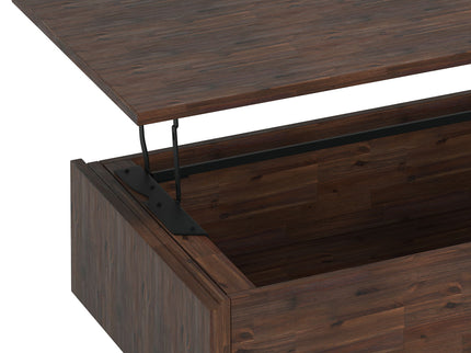 Lowry - Lift Top Coffee Table - Distressed Charcoal Brown
