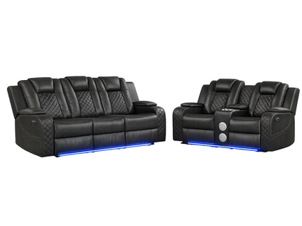 Benz - LED & Power Recliner With Adjustable Headrests And Ambient LED Lighting
