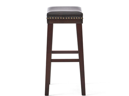 Elegant Saddle Stool With Curved Seat Comfort - Brown