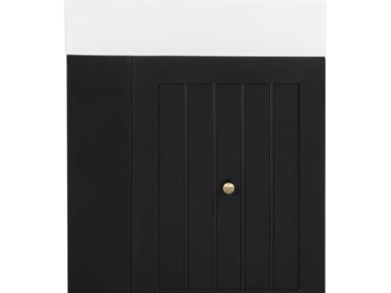 Modern Bathroom Vanity With Sink, Storage Cabinet, Drawer & Side Shelf