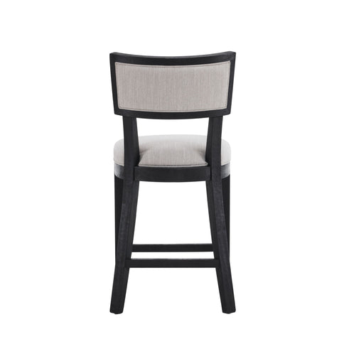 Upholstered Counter Height Bar Stools With Comfy Back (Set of 2)
