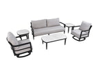 Gray / 6 Pc. Coffe Table, 2 Side Tables, 2 Swivel Chairs, Sofa