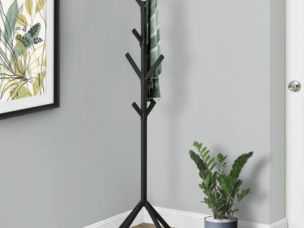 Coat Rack, Hall Tree, Free Standing, 8 Hooks, Entryway, Contemporary & Modern