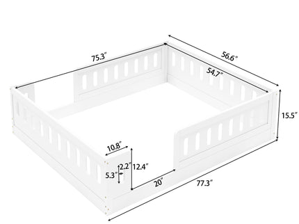 Platform Bed With Guardrail
