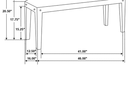 Upholstered Bench - Black