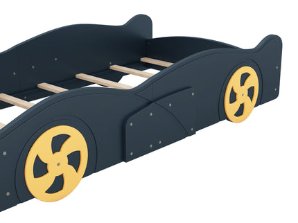 Race Car Shaped Platform Bed With Wheels And Storage
