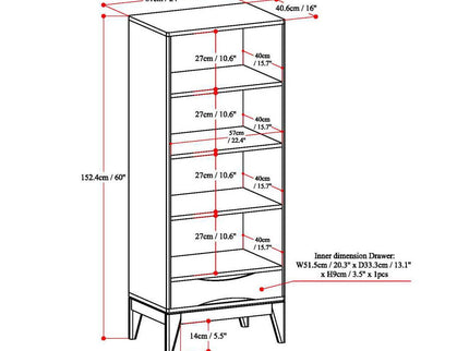 Harper - Bookcase With Storage - Walnut Brown
