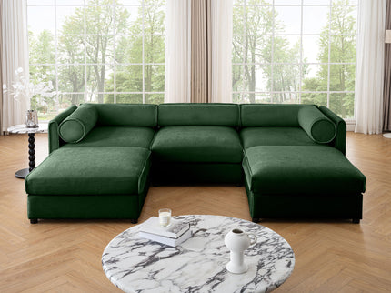Contemporary Elegant Sofa With Storage And Ottoman