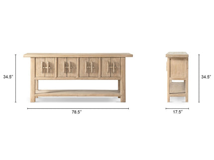 Rowan - Sideboard With Lower Shelf - Natural